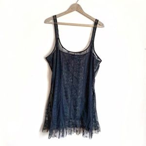 Ivy & Annabelle Sheer Embroidered Minidress